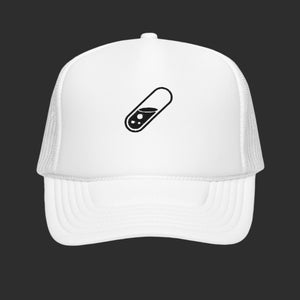 Pill Trucker Hat White