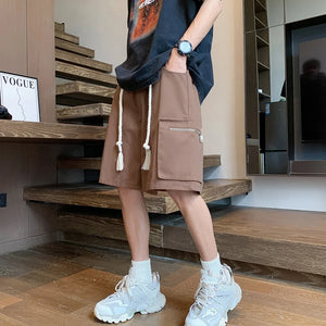 Pink Black Coffee Color Cargo Shorts