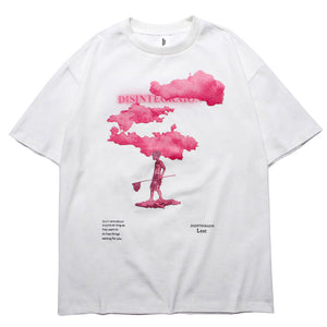 Pink Cloud Graphic Tees Y2K