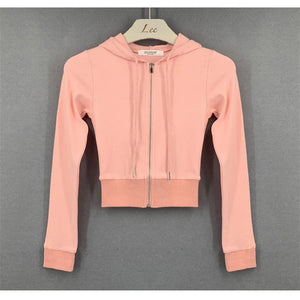 Pink Crop Hoodie