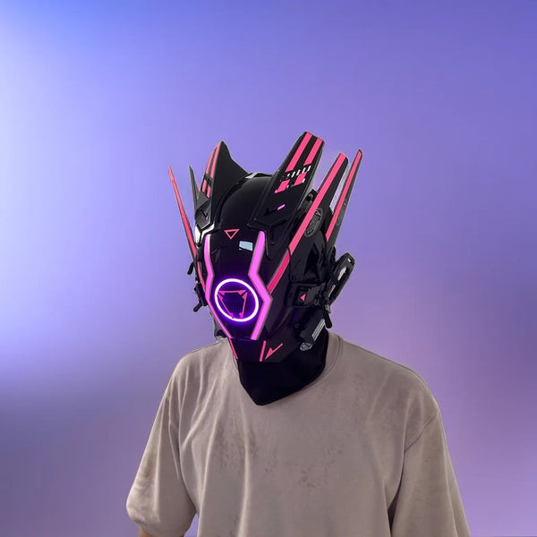 Pink Cyberpunk Helmet