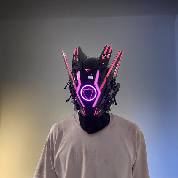 Pink Cyberpunk Helmet