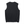 Back of the black tank laid flat, unprinted, showing the wide armholes and straight hem
