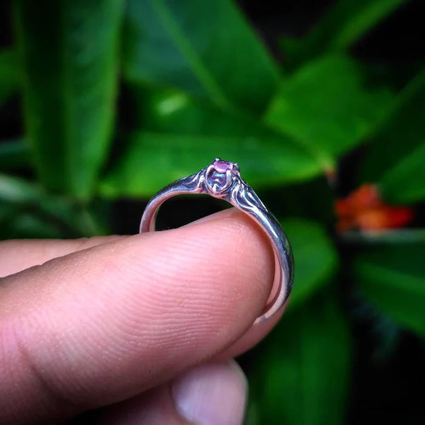 Pink Tourmaline Ring Silver