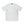 Light Gray workout t-shirt laid flat, front view with black piping down the sides and small logo
