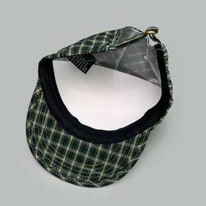 Plaid Embroidered Hats Y2K