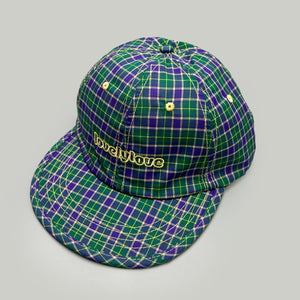 Plaid Embroidered Hats Y2K