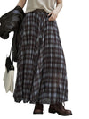 Plaid Long Skirts Y2K