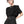 Plain Black Fitted T Shirt Women's - product view on white background