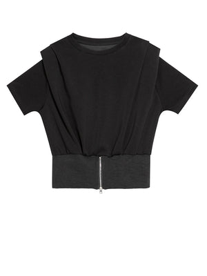 Plain Black Fitted T Shirt Women's