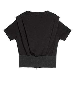 Plain Black Fitted T Shirt Women's