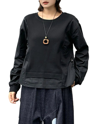 Plain Black T Shirt Women's Full Sleeve