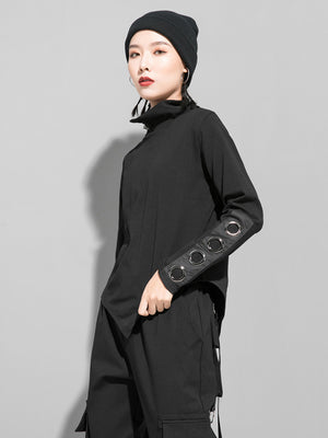 Plain Black T Shirt Women's Long Sleeves