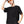 Plain Black T Shirt Women's Oversize - product view on white background
