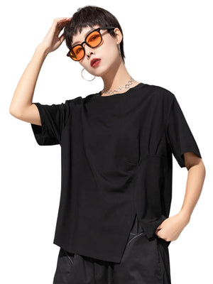 Plain Black T Shirt Women's Oversize