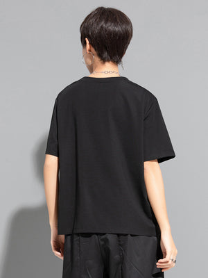 Plain Black T Shirt Women's Oversize