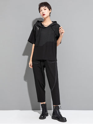 Plain Black T Shirt Women's Oversized