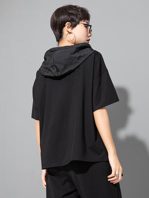 Plain Black T Shirt Women's Oversized