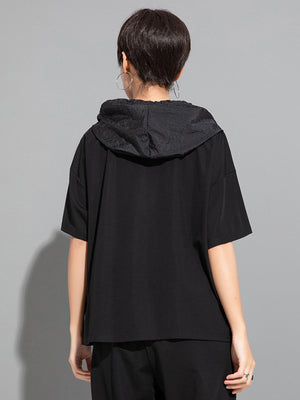 Plain Black T Shirt Women's Oversized