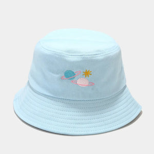 Planet Embroidery Bucket Hat