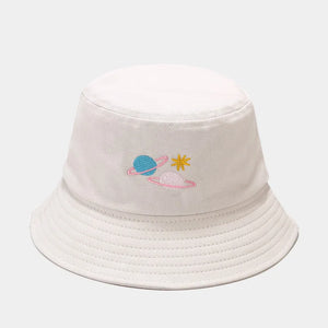 Planet Embroidery Bucket Hat