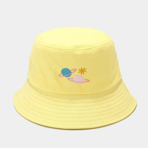 Planet Embroidery Bucket Hat