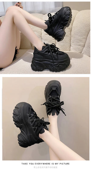 Platform All Black Sneakers