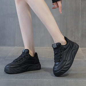 Platform Ankle Black Sneakers