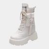 Botines de plataforma blancos