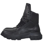 Bottes à lacets noires à plateforme pour hommes