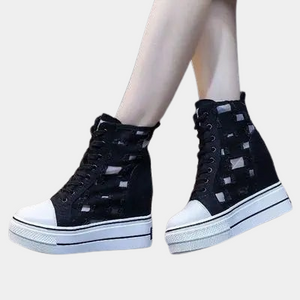 Platform High Top Sneakers Black