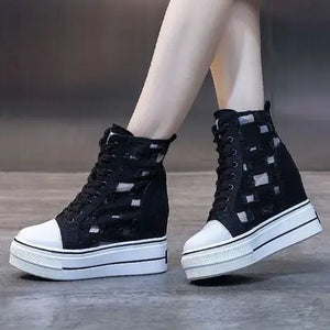 Platform High Top Sneakers Black