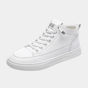 Platform Leather White Sneakers