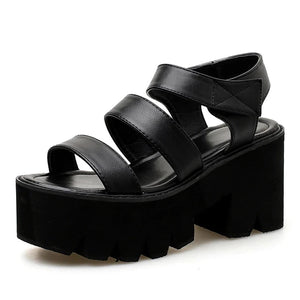 Platform Sandals Chunky Heel