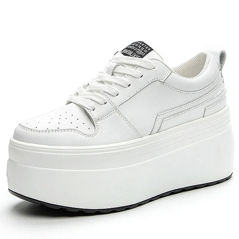 Platform Sneakers PU White Leather CYBER TECHWEAR® – Cyber Techwear