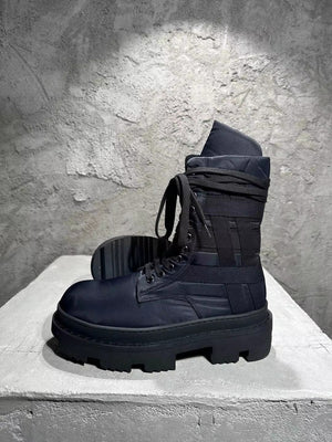 Platform Vintage Men Boots Black