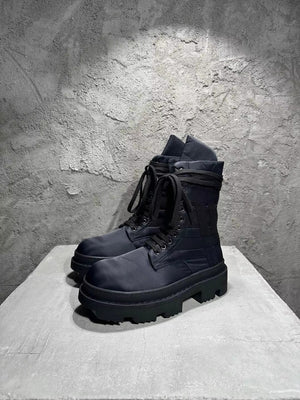 Platform Vintage Men Boots Black
