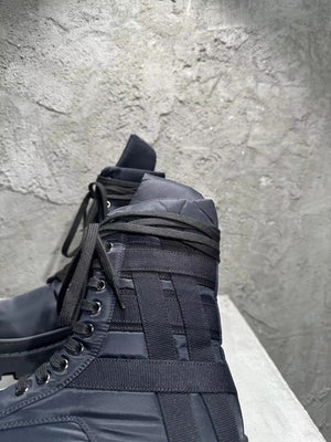 Platform Vintage Men Boots Black