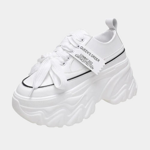 Platform White Chunky Sneakers