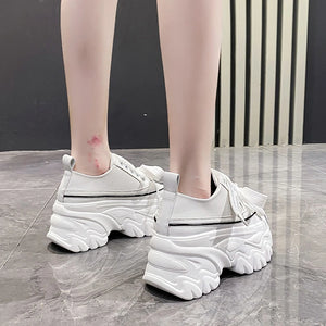 Platform White Chunky Sneakers