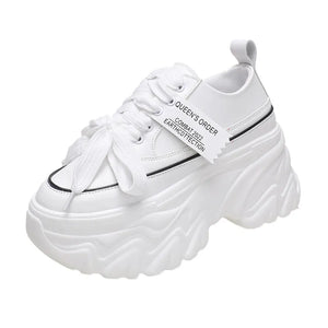Platform White Chunky Sneakers