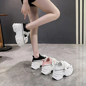 Platform White Chunky Sneakers