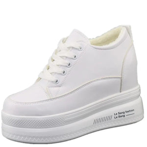 Platform White Sneakers Womens