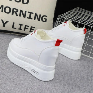 Platform White Sneakers Womens