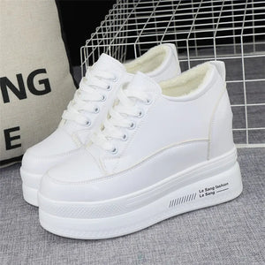 Platform White Sneakers Womens