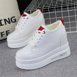 Platform White Sneakers Womens