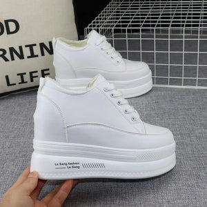 Platform White Sneakers Womens