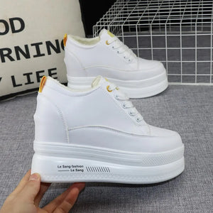 Platform White Sneakers Womens