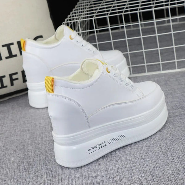Platform White Sneakers Womens