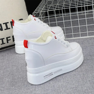 Platform White Sneakers Womens